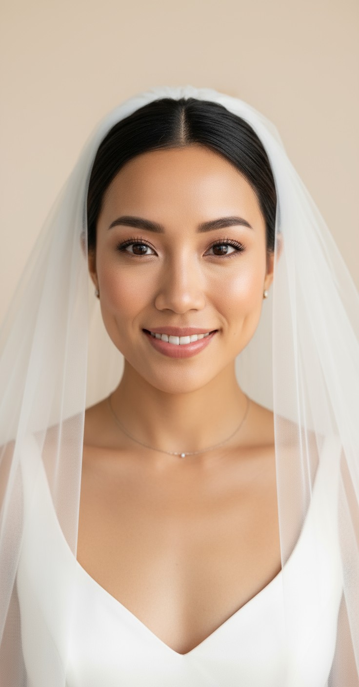 After Updo Veil